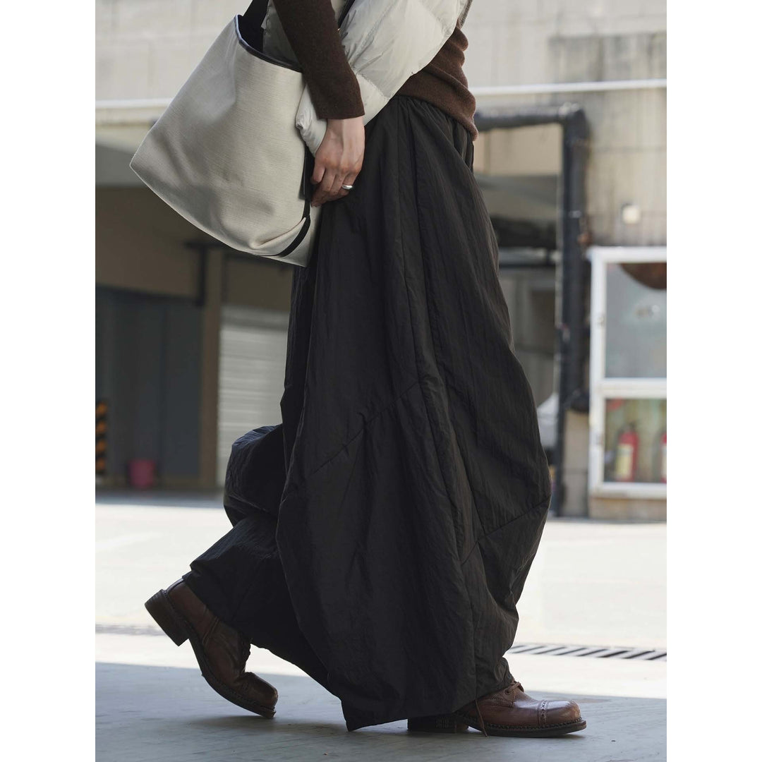 Damen Weit ausgestellter Maxi‑Rock mit elastischem Bund und Eingrifftaschen Nord Taschen