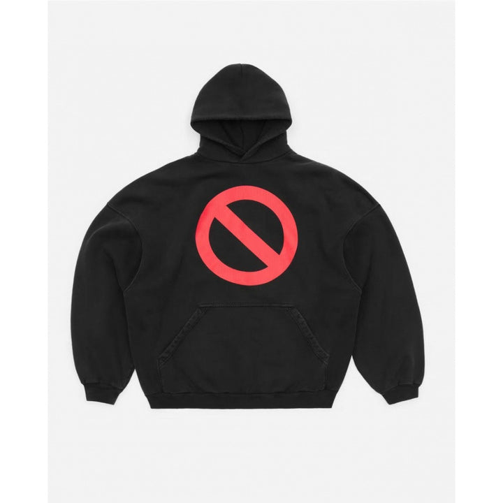 Unisex Kapuzensweatshirt mit Used-Frontdruck und Kängurutasche Nord Taschen