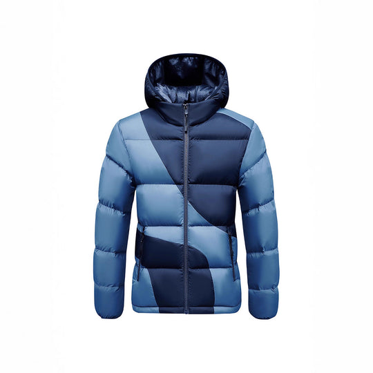 Herren Steppjacke mit Kapuze, auffälligem Colourblock-Muster und thermischer Isolierung Nord Taschen