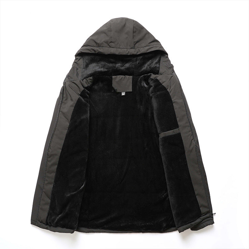 Herren  gepolsterte Softshell-Thermojacke mit Kapuze und kuscheligem Fleecefutter Nord Taschen