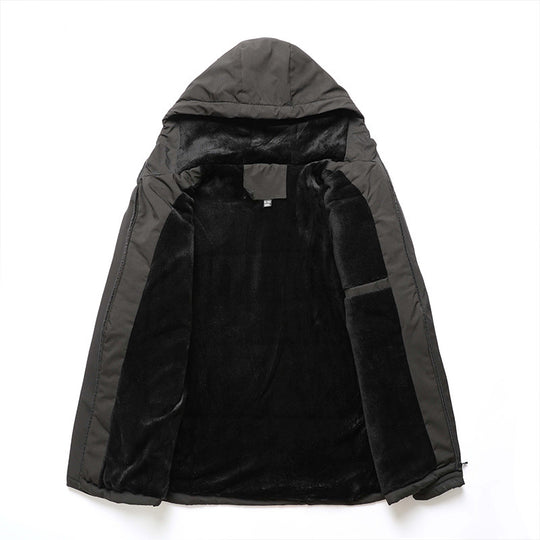 Herren  gepolsterte Softshell-Thermojacke mit Kapuze und kuscheligem Fleecefutter Nord Taschen