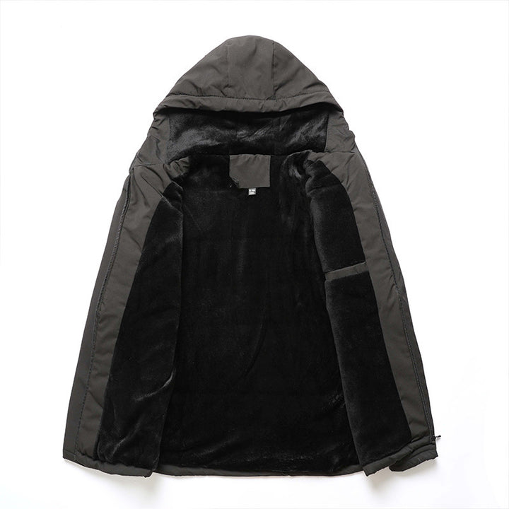 Herren  gepolsterte Softshell-Thermojacke mit Kapuze und kuscheligem Fleecefutter Nord Taschen