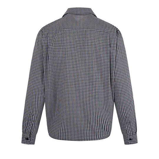 Herren Overshirt-Blouson im Karomuster mit Gummizugbund und Hemdkragen Nord Taschen