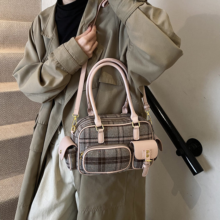 Damenhandtasche mit modischem Karomuster Nord Taschen