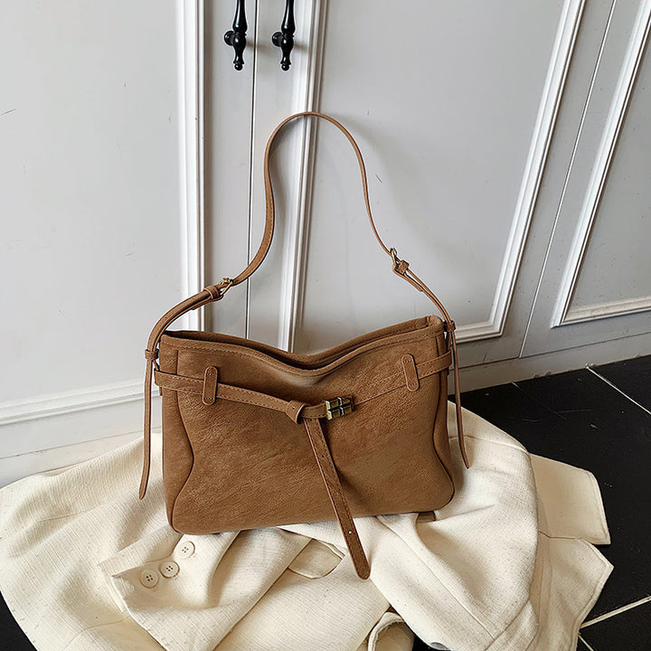 Damen Schultertasche mit elegantem Schnallenverschluss und weichem Material Nord Taschen
