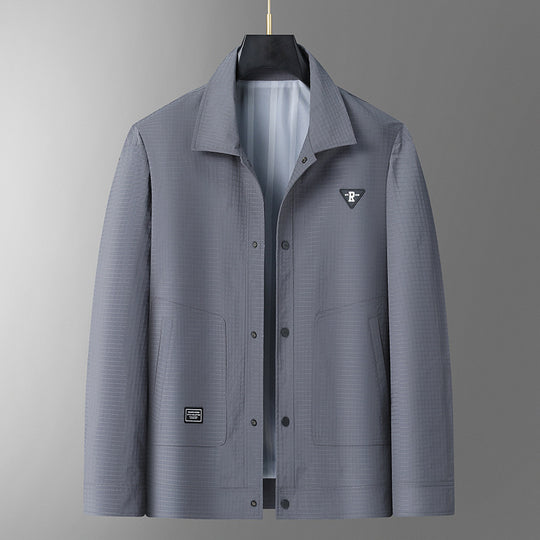 Herren Leichte technische Coachjacke mit Ripstop-Struktur, Druckknöpfen und aufgesetzten Taschen Nord Taschen