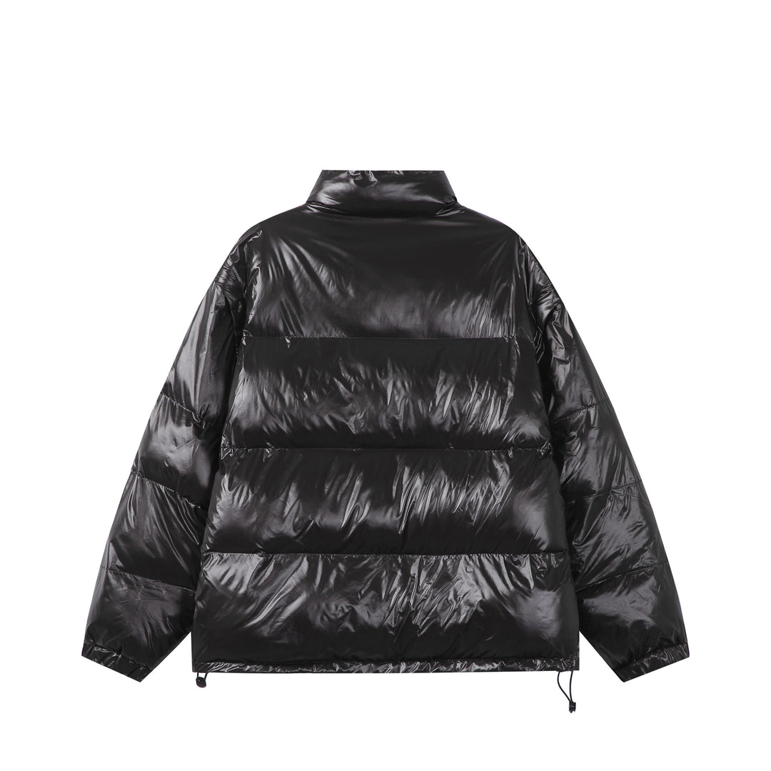 Unisex Glänzende Boxy‑Wattierte Oversize‑Pufferjacke mit hohem Stehkragen Nord Taschen
