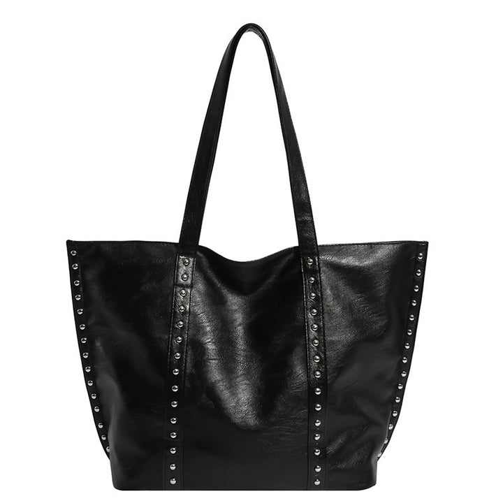 Damen Shopper Tasche mit modischen Nieten Nord Taschen