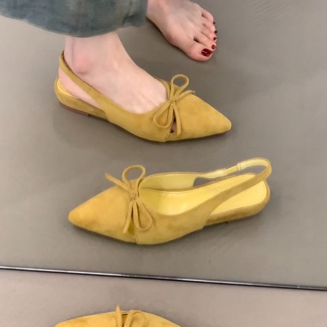Damen Sling-Ballerinas mit dekorativem Schleifendetail und komfortablem Fußbett