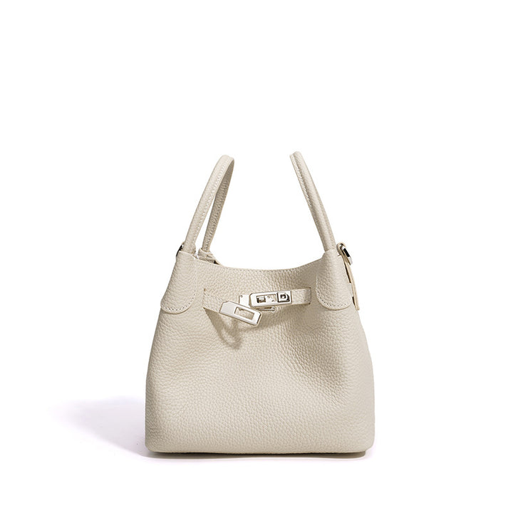 Damen-Handtasche aus strukturiertem Leder mit praktischen Fächern Nord Taschen