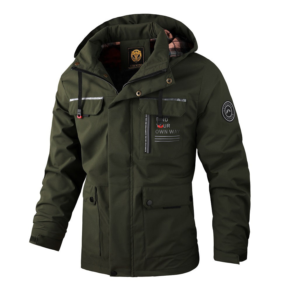 Herren wasserabweisender Fieldparka mit Kapuze, isolierender Fütterung und multifunktionalen Taschen Nord Taschen