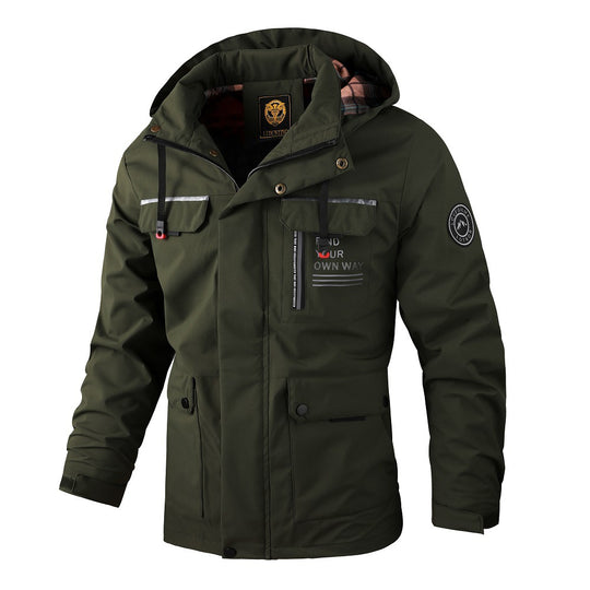 Herren wasserabweisender Fieldparka mit Kapuze, isolierender Fütterung und multifunktionalen Taschen Nord Taschen
