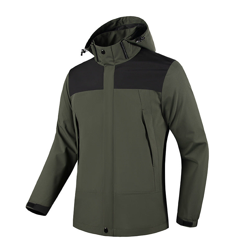 Herren Wind- und Wasserabweisende Softshelljacke mit Kapuze und verdecktem Reißverschluss Nord Taschen