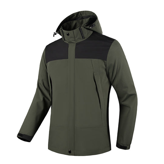 Herren Wind- und Wasserabweisende Softshelljacke mit Kapuze und verdecktem Reißverschluss Nord Taschen