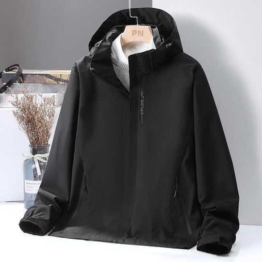 Damen leichte wasserabweisende Kapuzenjacke mit atmungsaktiver Membran und verdecktem Reißverschluss Nord Taschen