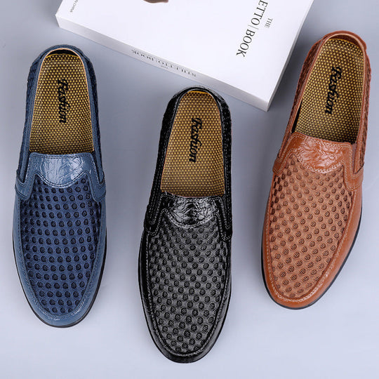 Herren Bequeme und atmungsaktive Slippers mit perforiertem Obermaterial