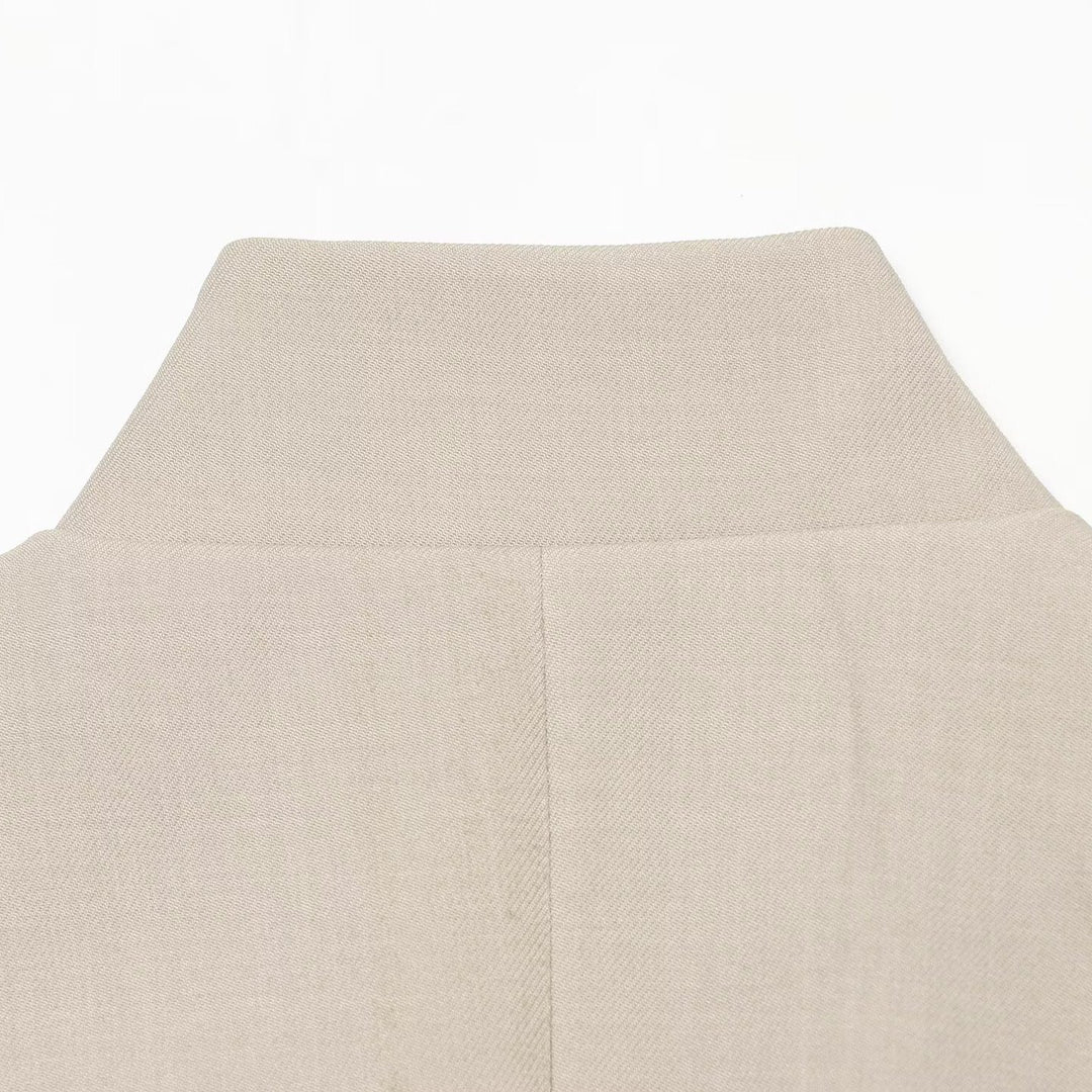 Damen Sculpting‑Blazerweste mit Stehkragen und doppelreihigen Zierknöpfen Nord Taschen