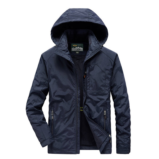 Herren Tech‑Hoodie‑Parka mit Mikrofleece‑Innenlage und verdeckten Reißverschlüssen Nord Taschen