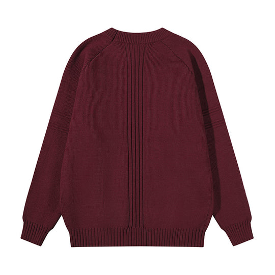 Unisex Grobgestrickter Oversize-Pullover mit Raglanärmeln und strukturierten Einsatznähten Nord Taschen