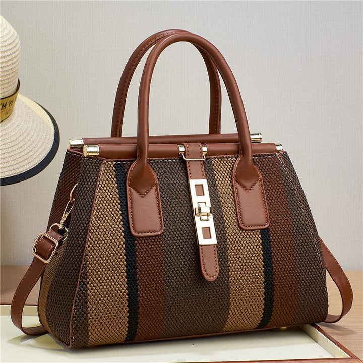 Damen edle Tote-Tasche mit strukturiertem Gewebe und vielseitigem Tragegurt Nord Taschen
