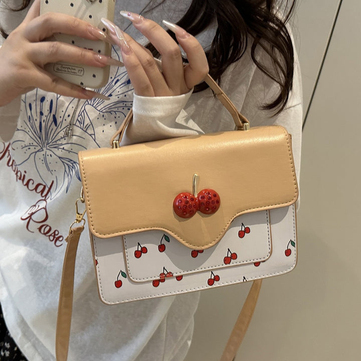 Damen verspielte Umhängetasche mit elegantem Kirschenmotiv Nord Taschen