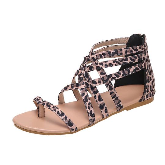 Damen Sommerliche Zehentrenner Sandalen mit floralem Design