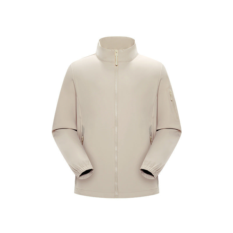 Unisex Leichte Softshell-Jacke mit Stehkragen, durchgehendem Reißverschluss und Ärmeltasche Nord Taschen