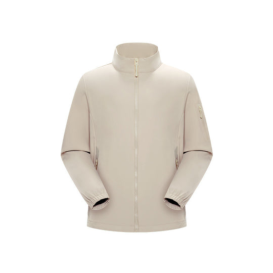 Unisex Leichte Softshell-Jacke mit Stehkragen, durchgehendem Reißverschluss und Ärmeltasche Nord Taschen