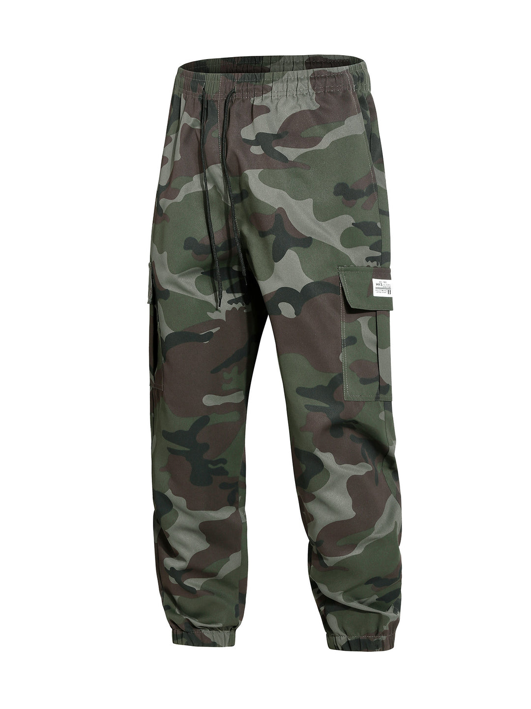Herren Cargohose im Joggerstil mit Camouflage, Tunnelzugbund & elastischen Knöchelbündchen Nord Taschen
