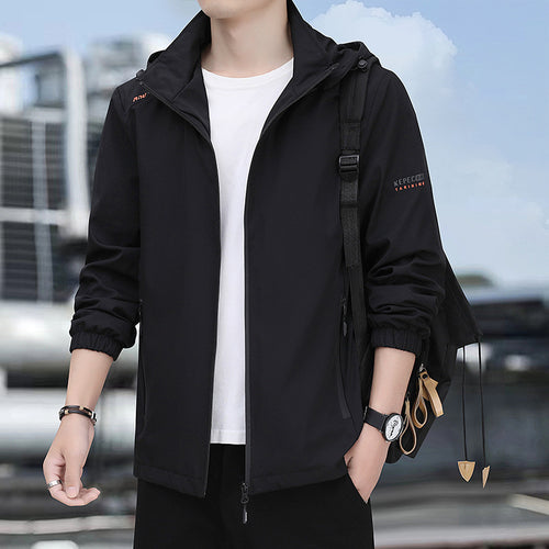 Herren leichte Softshell-Kapuzenjacke mit winddichter Membran, Reißverschluss‑Taschen und elastischen Bündchen Nord Taschen