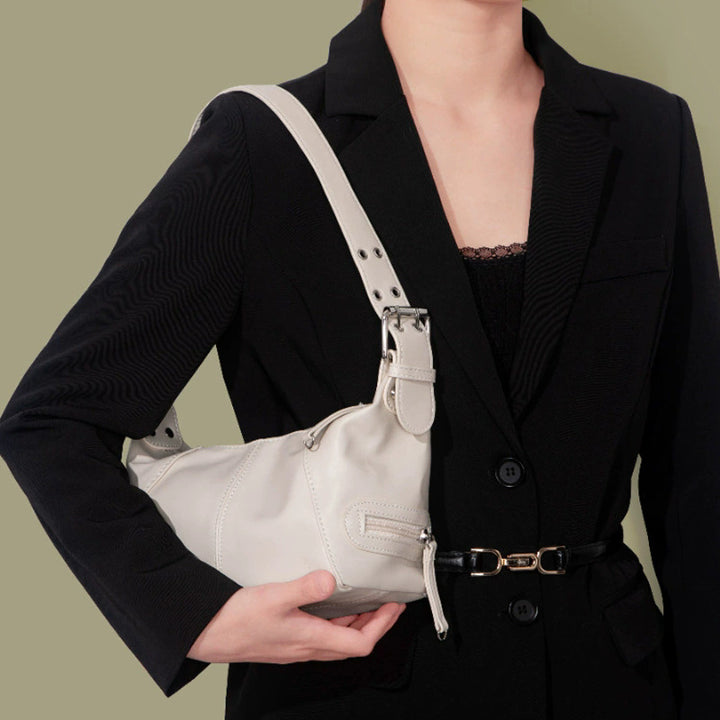 Damen Hobo-Tasche aus hochwertigem Kunstleder mit praktischen Fächern Nord Taschen