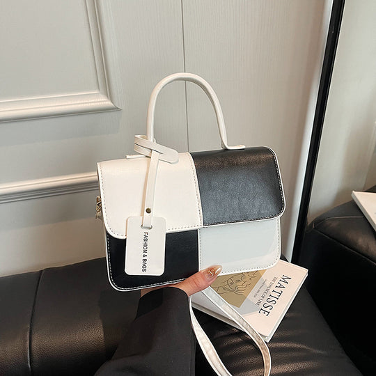 Damen Handtasche mit modernem Blockdesign und elegantem Verschluss Nord Taschen