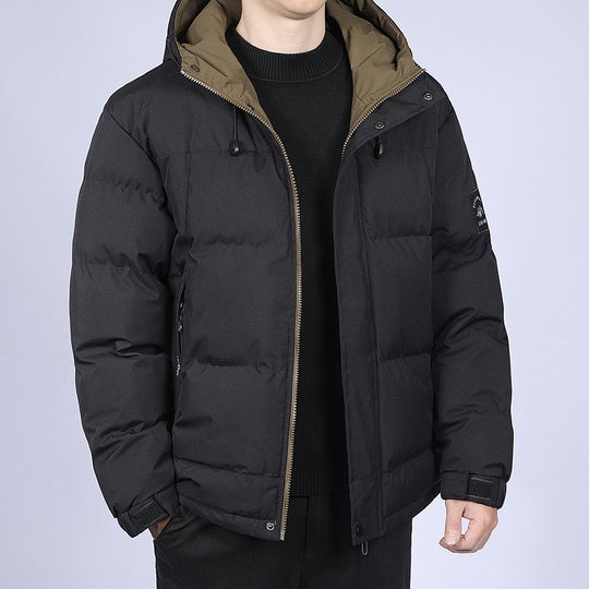 Herren Kurz geschnittene gesteppte Winterjacke mit Kapuze, winddichter Membran & verstellbaren Manschetten Nord Taschen