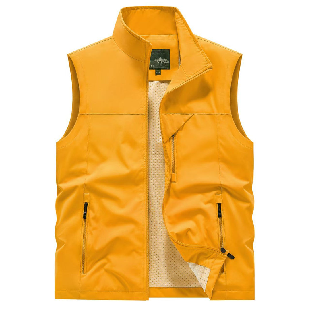 Herren Atmungsaktive Softshell-Utilityweste mit hohem Stehkragen, wasserabweisender Außenlage und mehrfachen Reißverschlusstaschen Nord Taschen