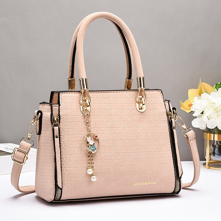 Damen Elegant strukturierte Handtasche mit abnehmbarem Tragegurt Nord Taschen