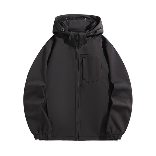 Herren Leichte Softshell‑Kapuzenjacke mit wasserabweisender Membran und Brusttasche Nord Taschen
