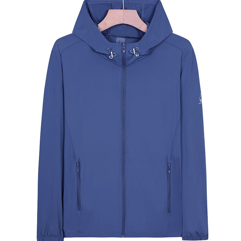 Unisex Leichte wind- und wasserabweisende Kapuzen‑Übergangsjacke mit durchgehendem Reißverschluss, Reißverschlusstaschen & elastischen Bündchen Nord Taschen