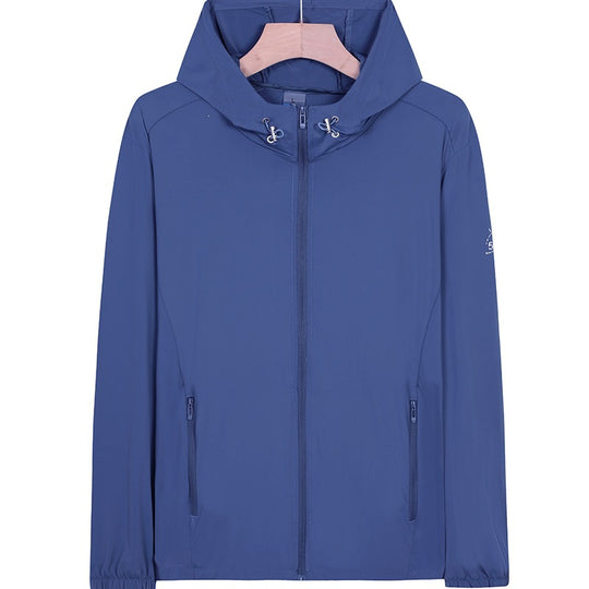 Unisex Leichte wind- und wasserabweisende Kapuzen‑Übergangsjacke mit durchgehendem Reißverschluss, Reißverschlusstaschen & elastischen Bündchen Nord Taschen