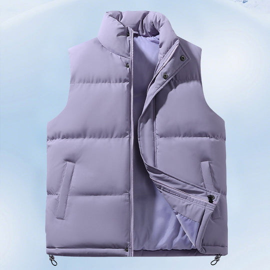 Herren Wattierte Thermo-Steppweste mit hohem Stehkragen und Kordelzugsaum Nord Taschen