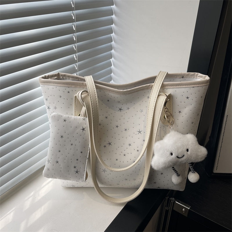 Damen große Tote Tasche mit funkelndem Sternendesign und abnehmbarem Kosmetiktäschchen Nord Taschen