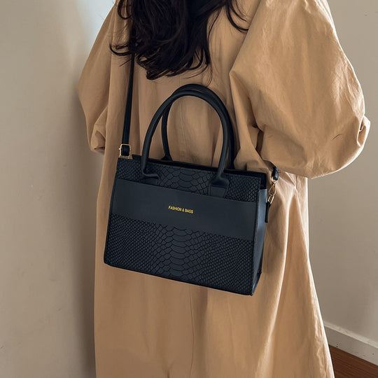 Damen elegante Handtasche im stilvollen Krokodil-Design Nord Taschen