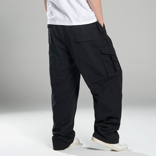 Herren Oversized Cargo-Hose mit weitem Bein, Mehrfach-Taschen und verstärkten Nähten Nord Taschen