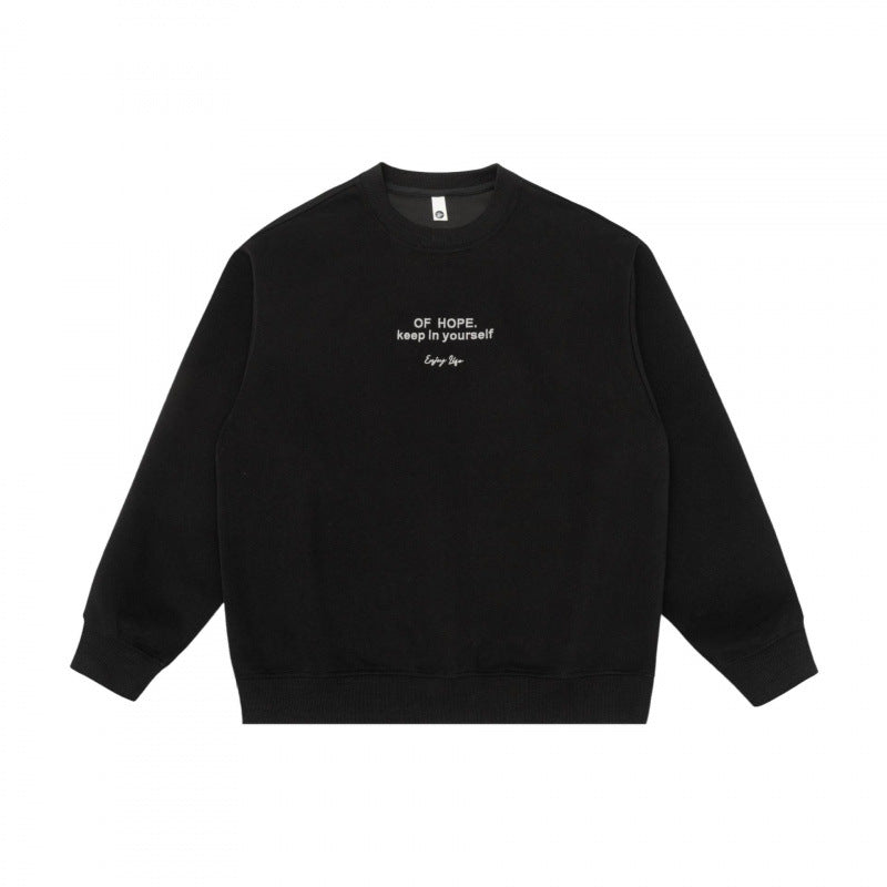 Unisex Oversize-Sweatshirt mit minimalistischer Bruststickerei und geripptem Saum Nord Taschen
