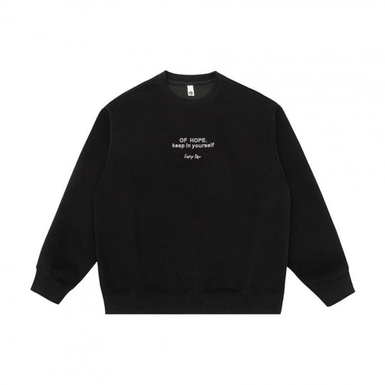 Unisex Oversize-Sweatshirt mit minimalistischer Bruststickerei und geripptem Saum Nord Taschen