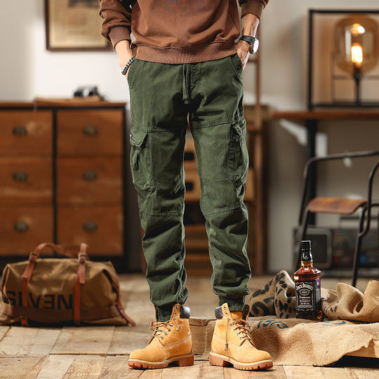 Herren Utility-Cargohose mit elastischem Saum und Knieverstärkung Nord Taschen