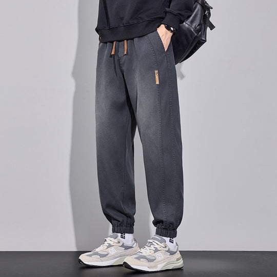 Herren Relaxed-Fit Jogginghose im Denim‑Look mit elastischem Bund, Tunnelzug und geripptem Beinabschluss Nord Taschen