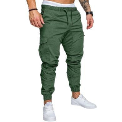 Herren taillierter Cargo-Jogger mit elastischem Bund, Kordelzug und aufgesetzten Taschen Nord Taschen