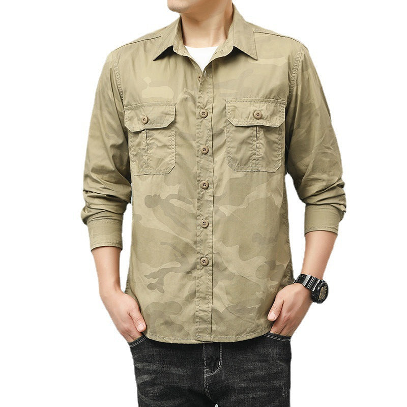 Herren Camouflage Hemd mit Taschen Nord Taschen