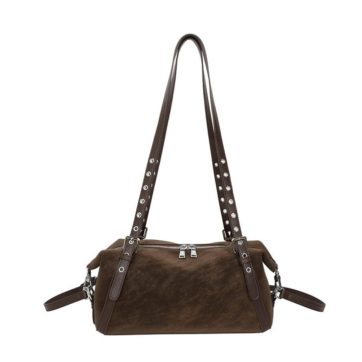 Damen Handtasche mit modischen Nieten und praktischen Fächern Nord Taschen