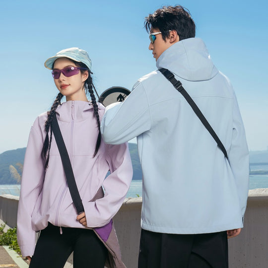 Herren Softshell-Outdoorjacke mit Kapuze, winddicht und wasserabweisend Nord Taschen